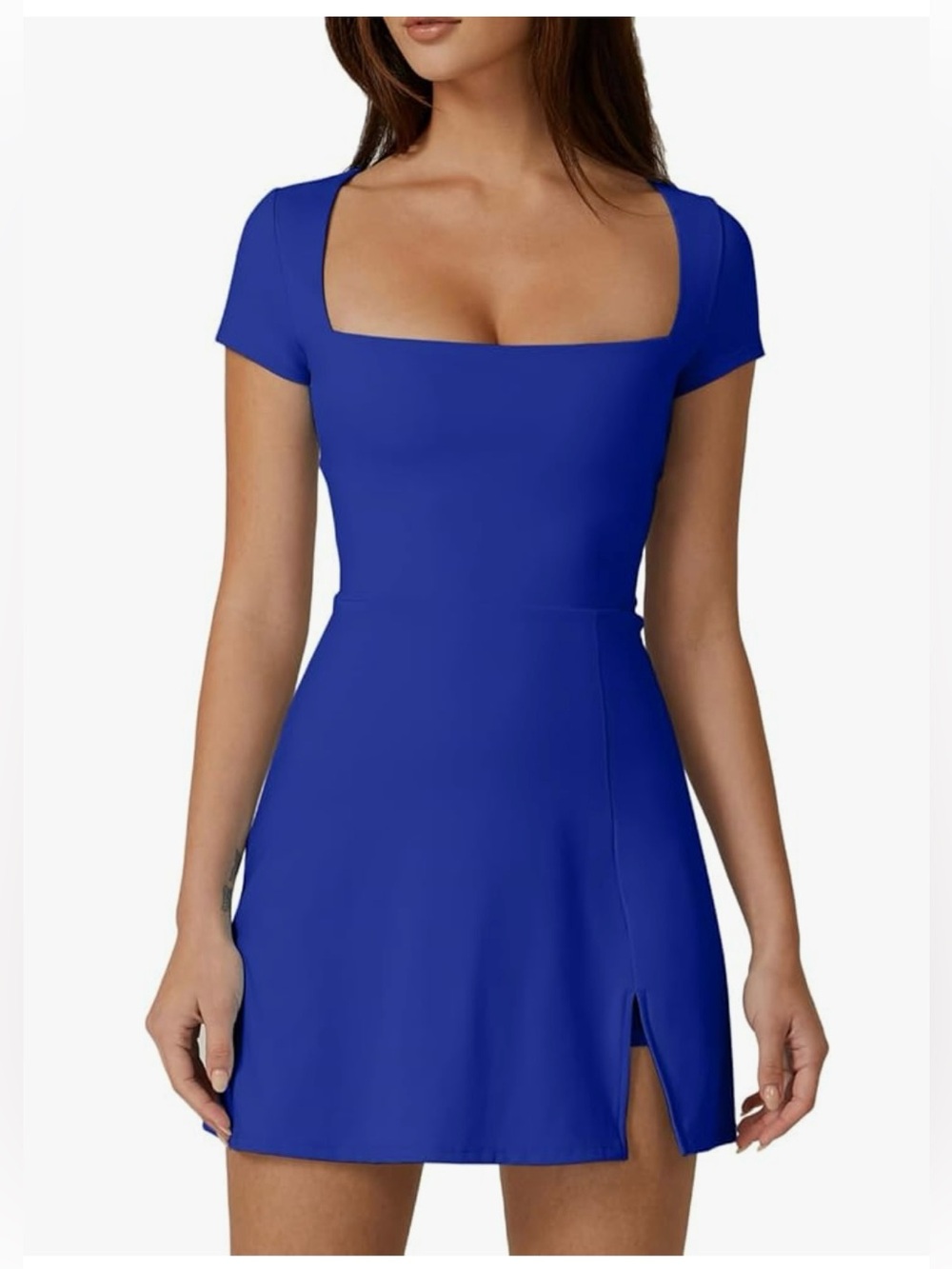 Square Neck Tennis Dress - Picture 2 of 9